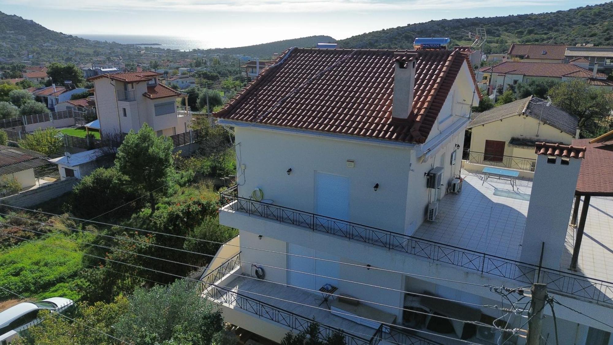 Beautiful Maisonette With A View To The Mountains And The Sea Agia Marina  Exterior foto