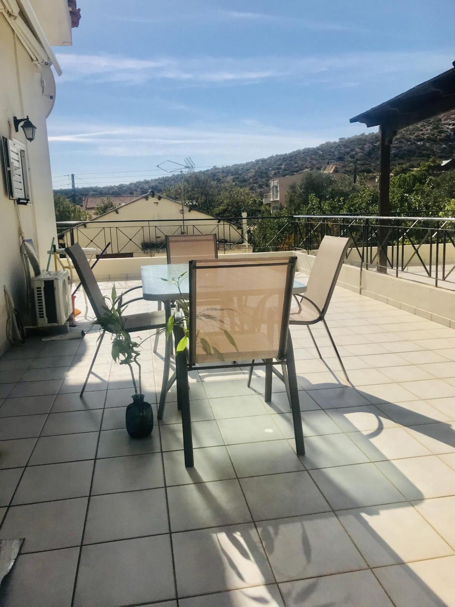 Beautiful Maisonette With A View To The Mountains And The Sea Agia Marina  Exterior foto